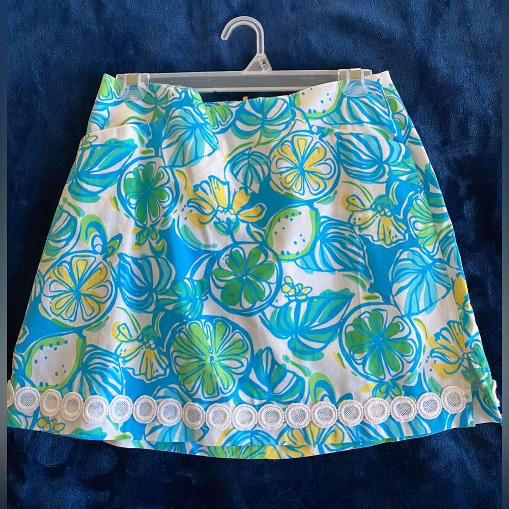 Lilly Pulitzer Marigold Skort Sweet and Sour Lemon Lime Size 4